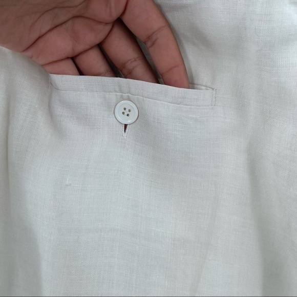 French Connection white linen pants trousers size 4 - Picture 7 of 10